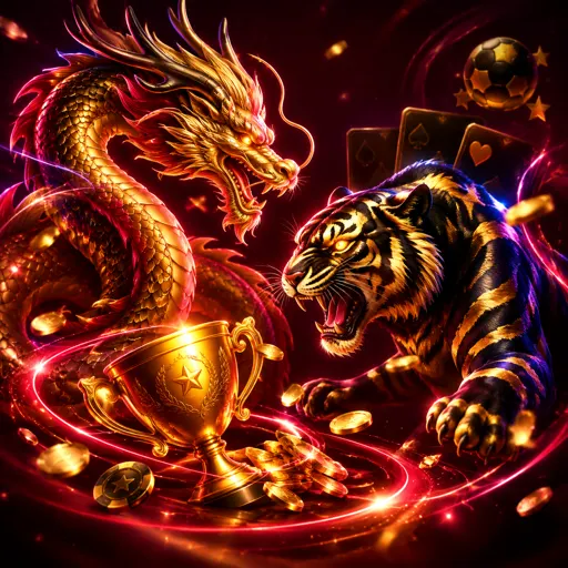 Mesa de Dragon Tiger com cartas viradas pelo crupiê