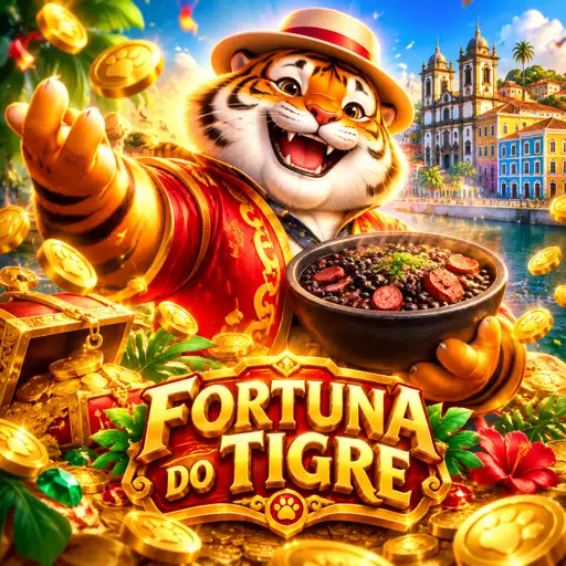 Cartão do slot Fortune Tiger com tigre dourado